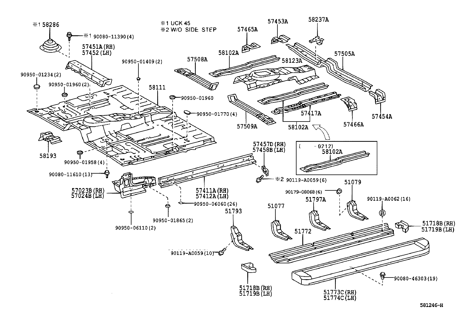 Exploded illustration 581246H