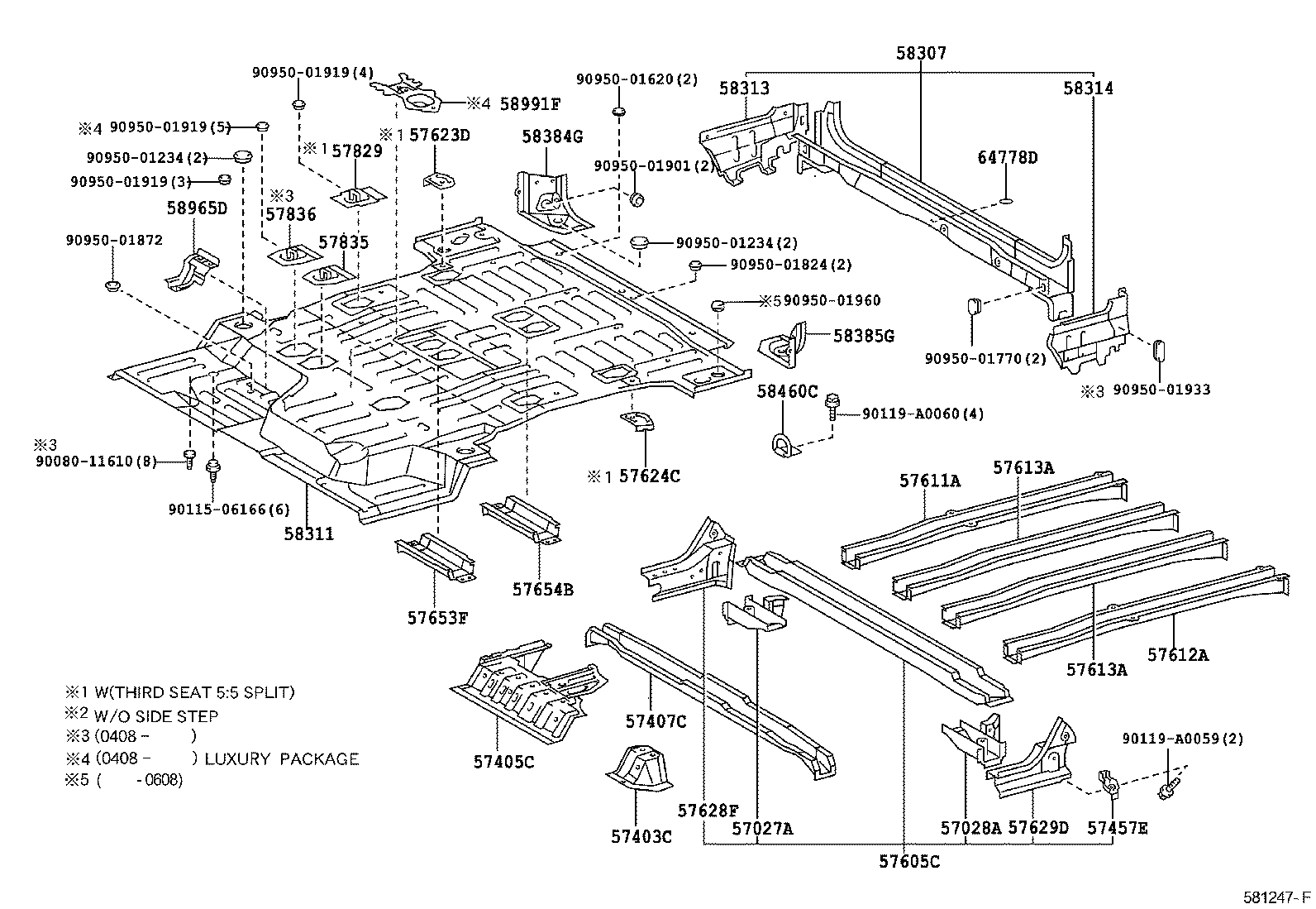 Exploded illustration 581247F