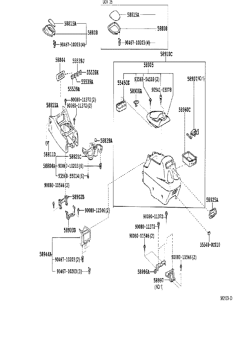 Exploded illustration 582123D