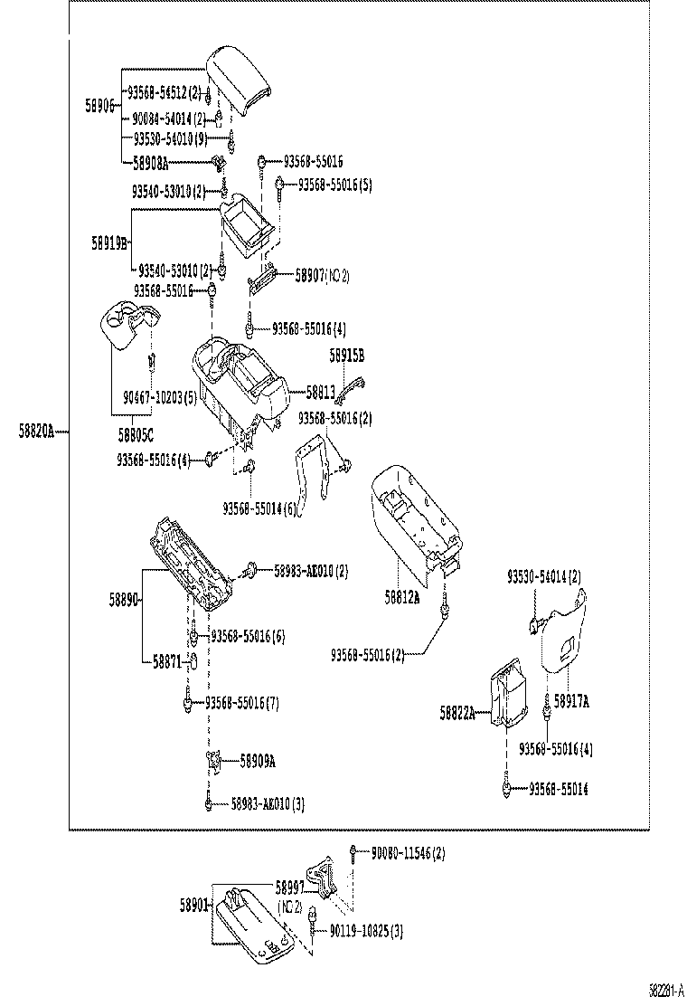 Exploded illustration 582281A