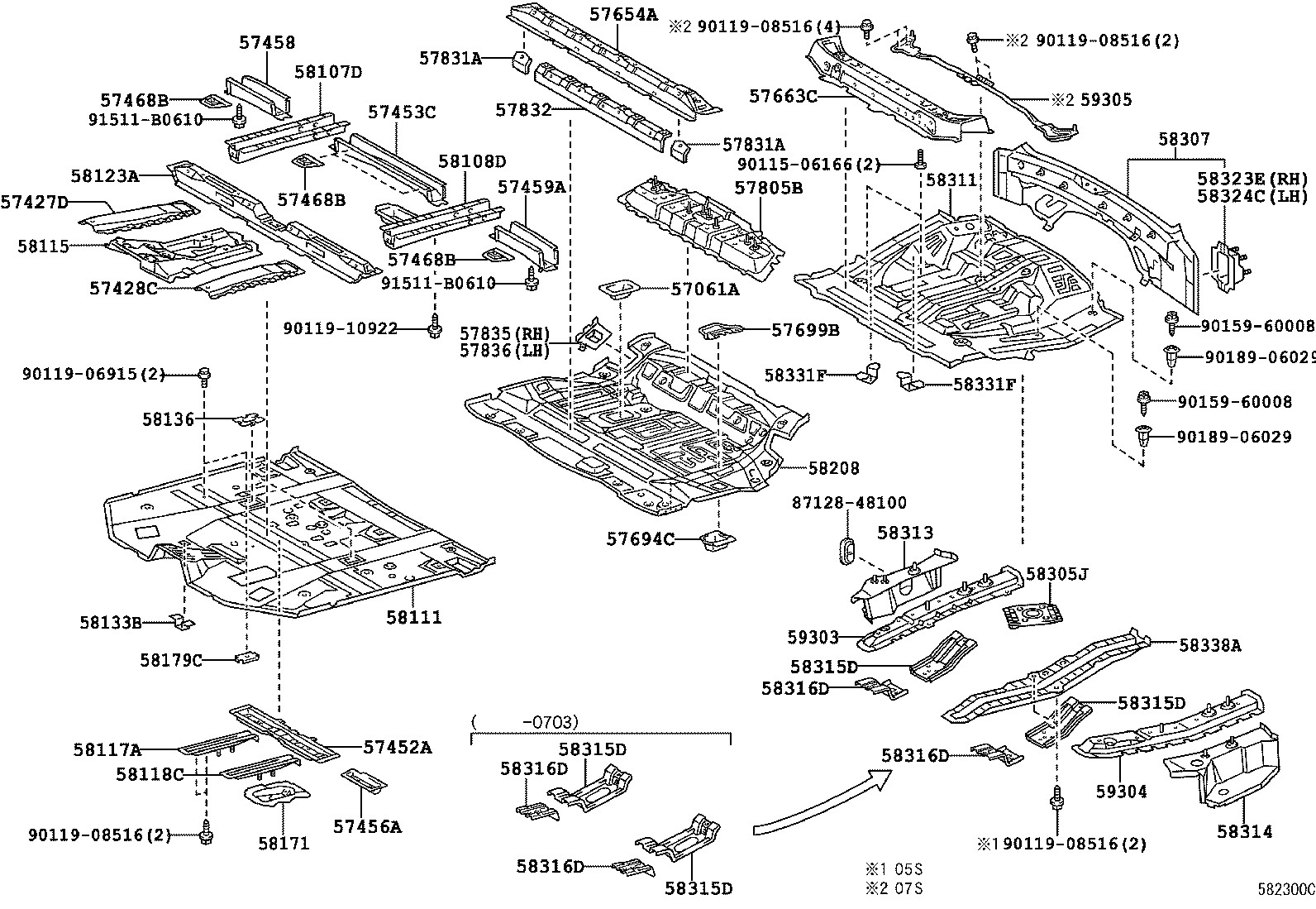 Exploded illustration 582300D