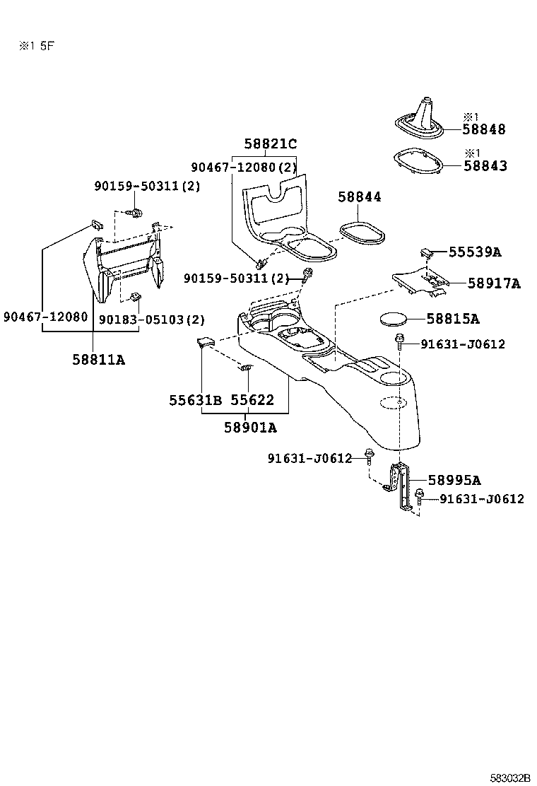 Exploded illustration 583032B