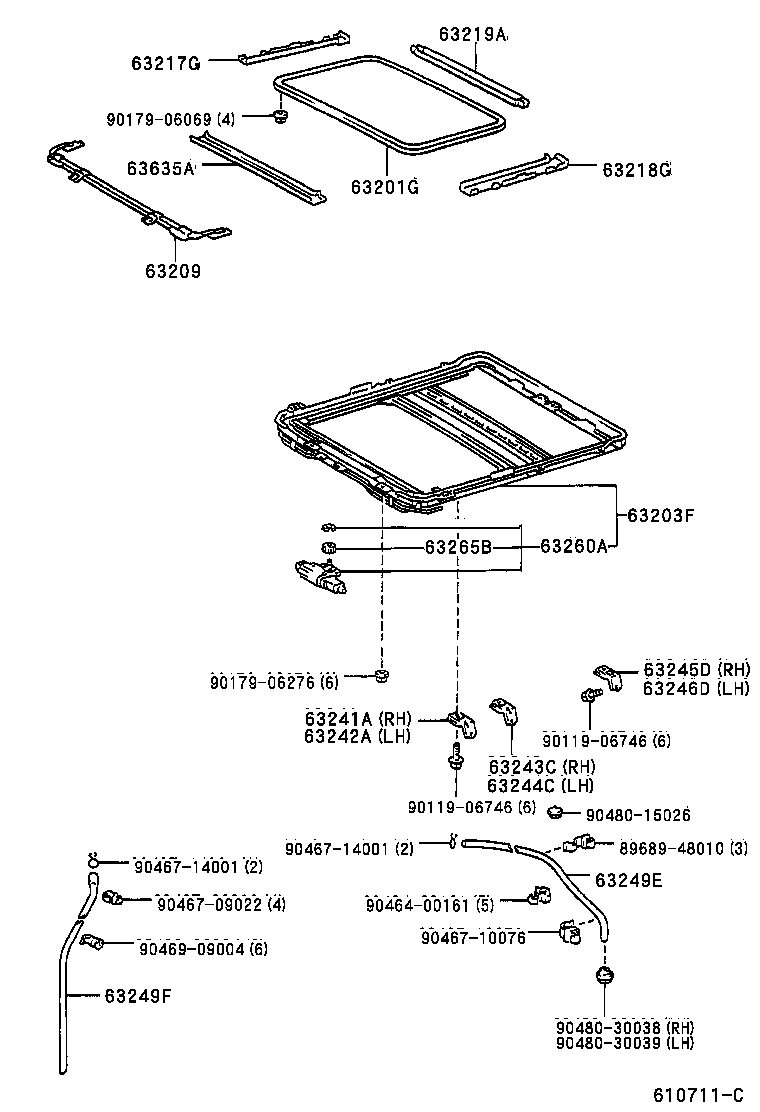 Exploded illustration 610711C