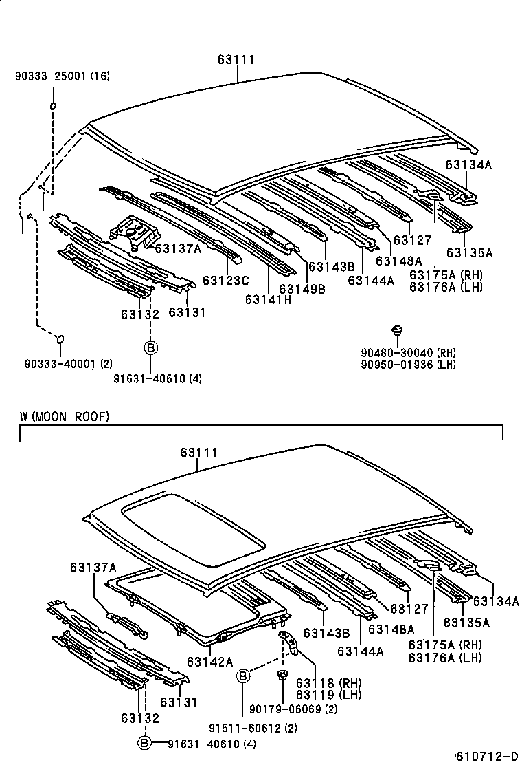 Exploded illustration 610712D