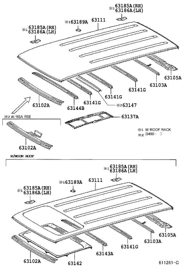 Exploded illustration 611261C