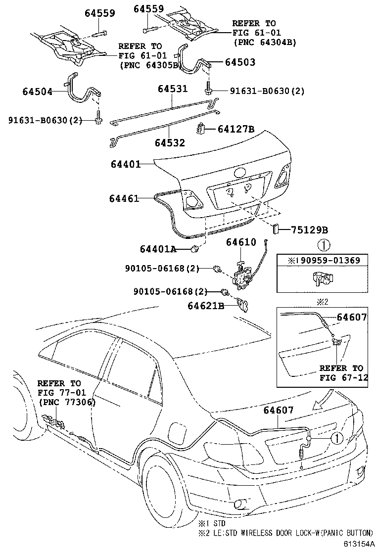 Exploded illustration 613154A