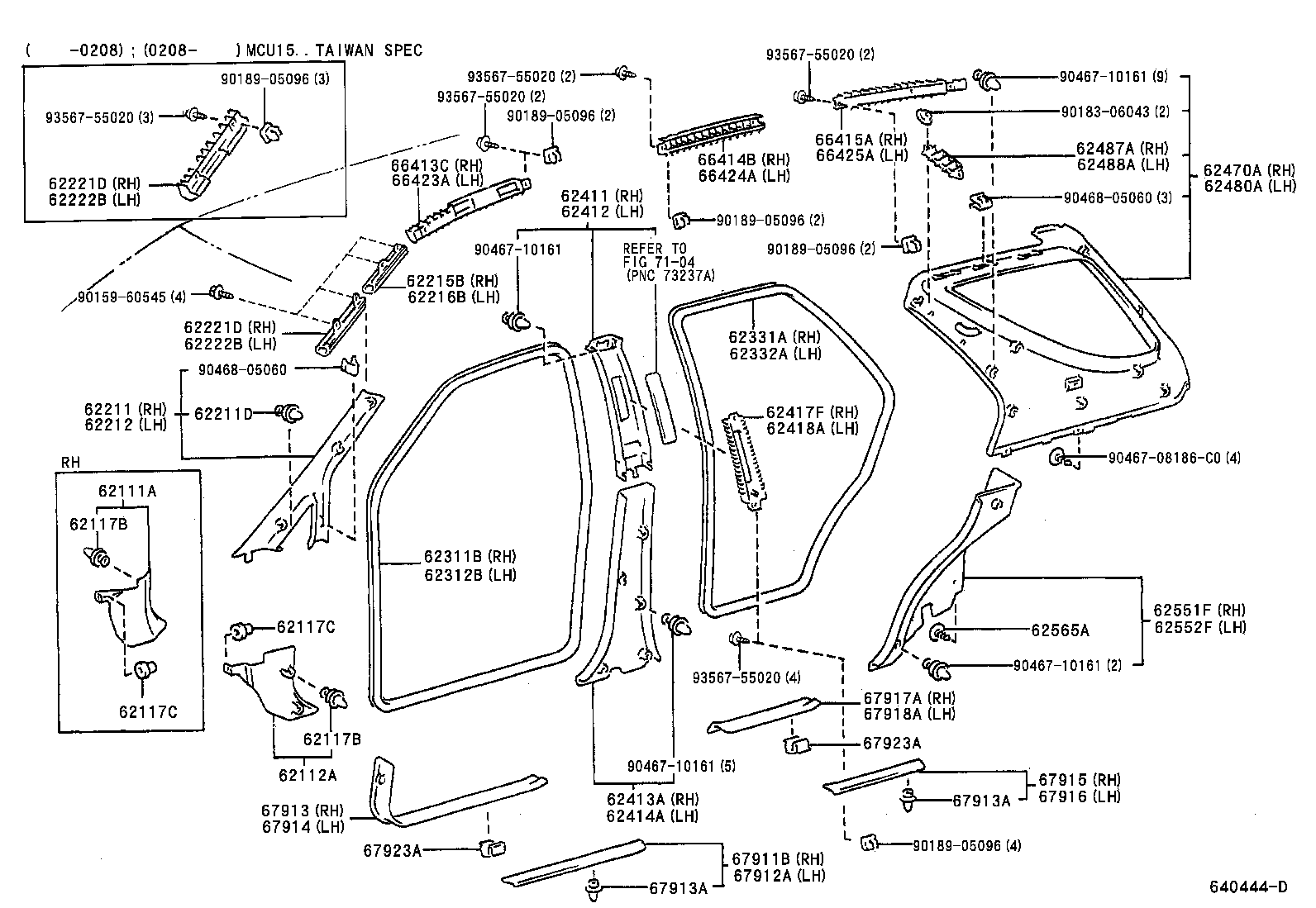 Exploded illustration 640444D