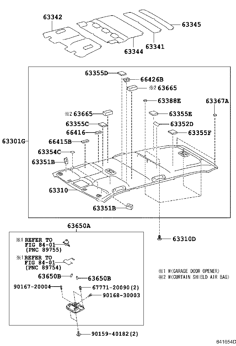 Exploded illustration 641654D