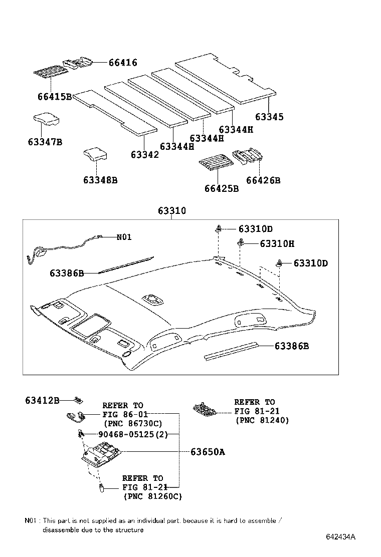 Exploded illustration 642434A