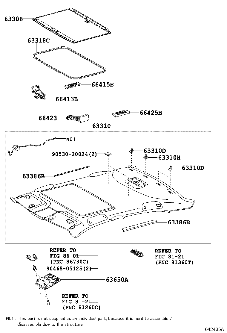Exploded illustration 642435A