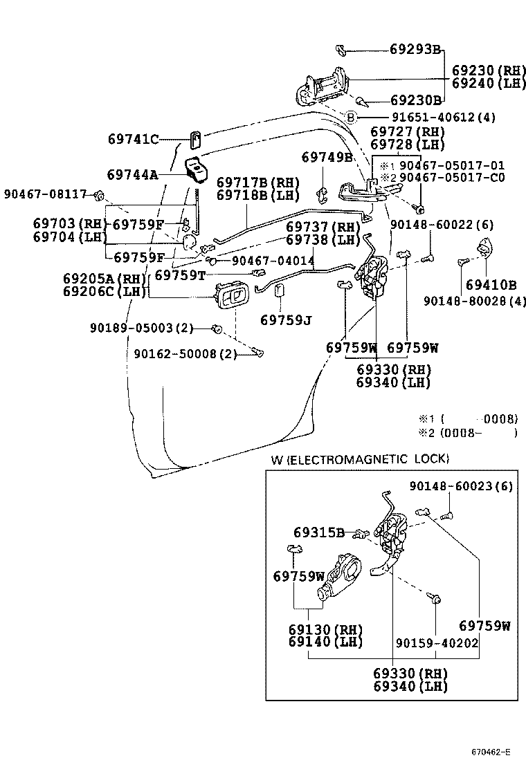 Exploded illustration 670462E