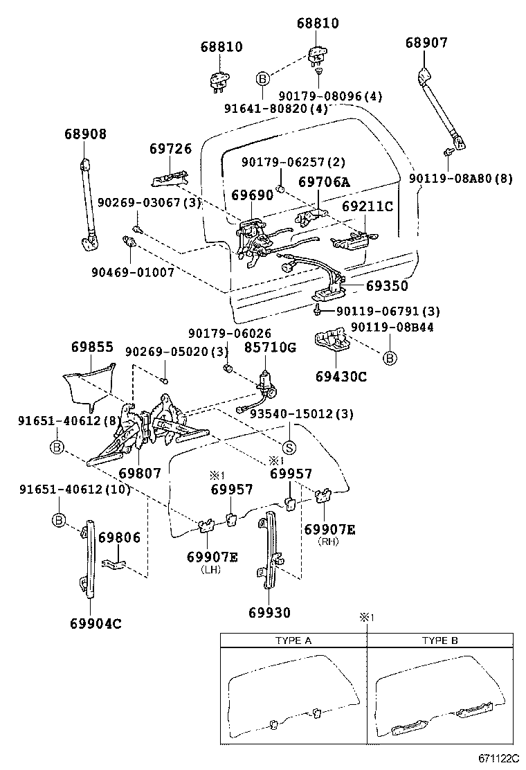Exploded illustration 671122C