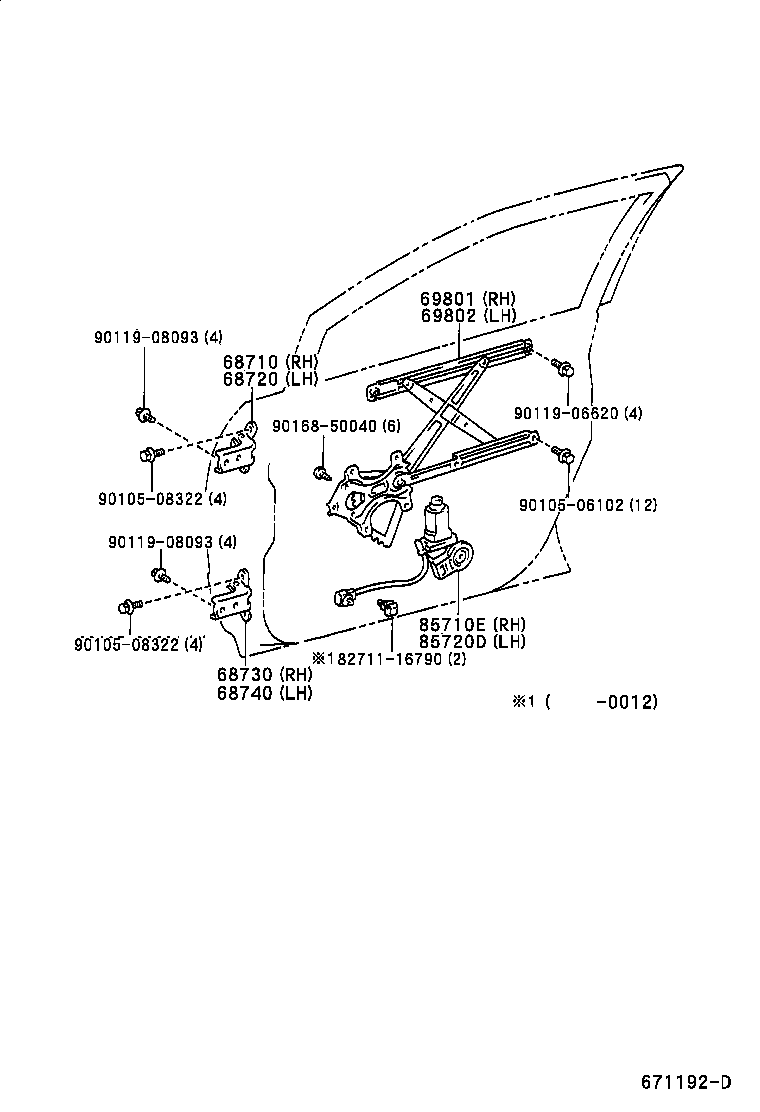 Exploded illustration 671192D