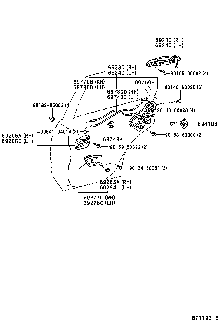 Exploded illustration 671193B