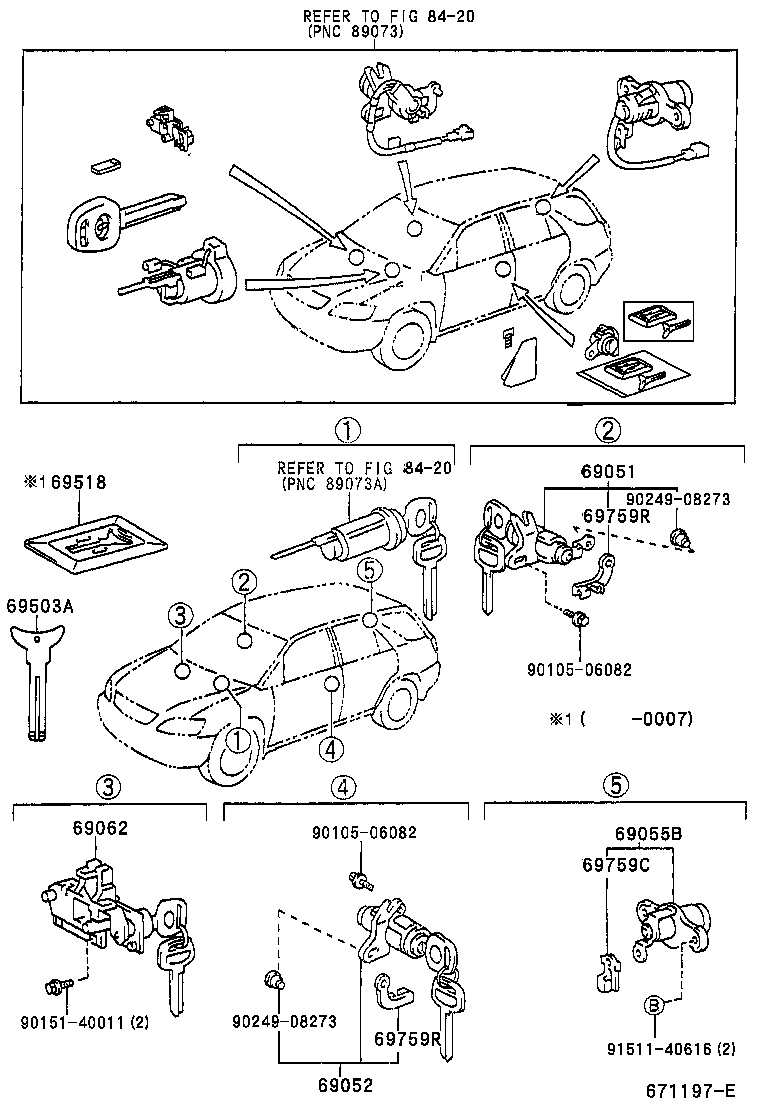 Exploded illustration 671197E