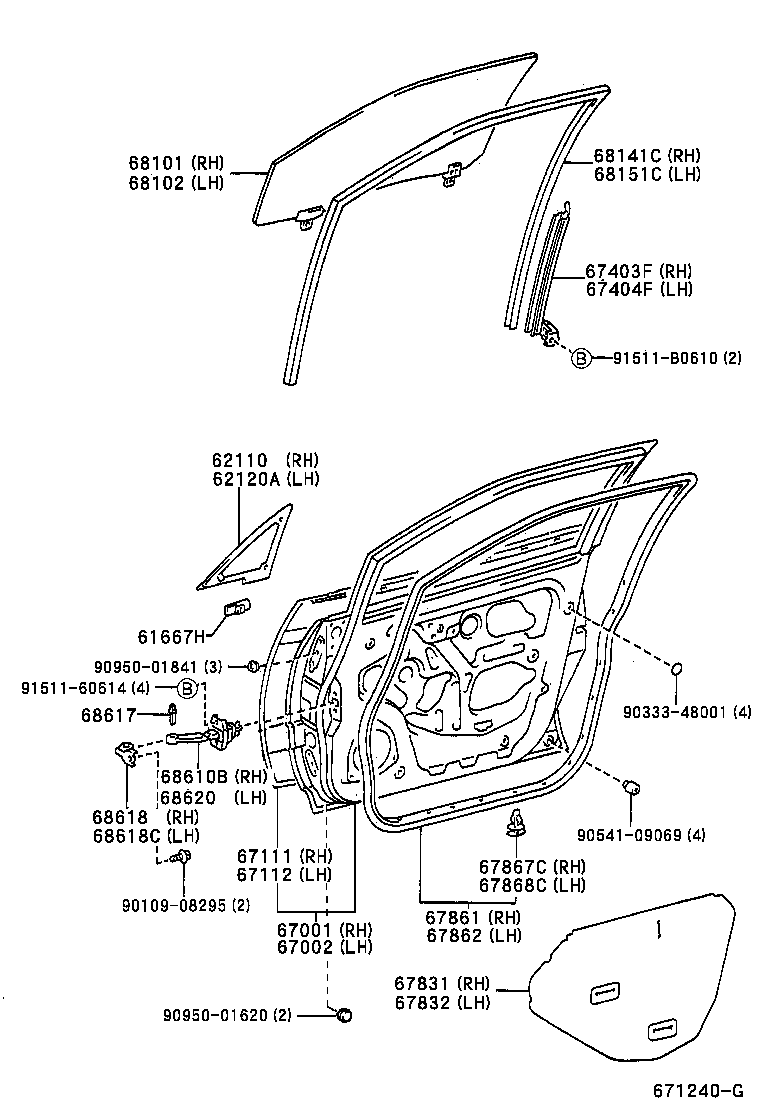 Exploded illustration 671240G