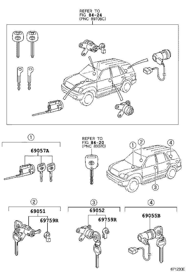 Exploded illustration 672130E