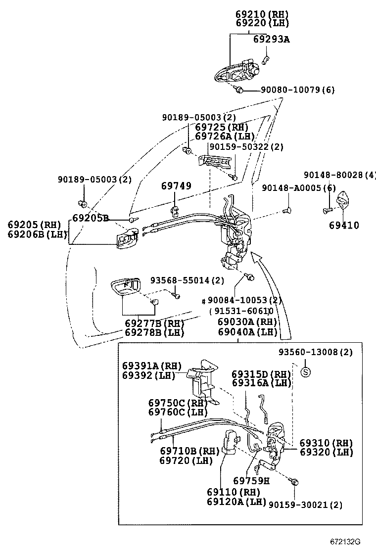 Exploded illustration 672132G