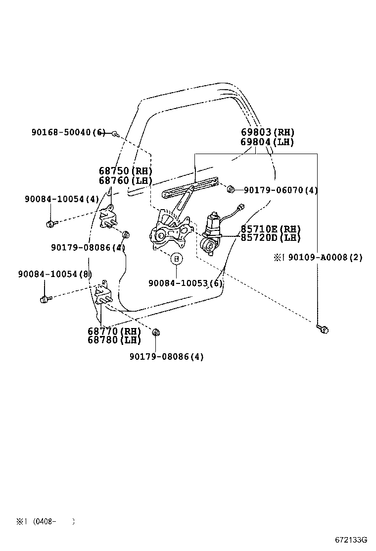 Exploded illustration 672133G