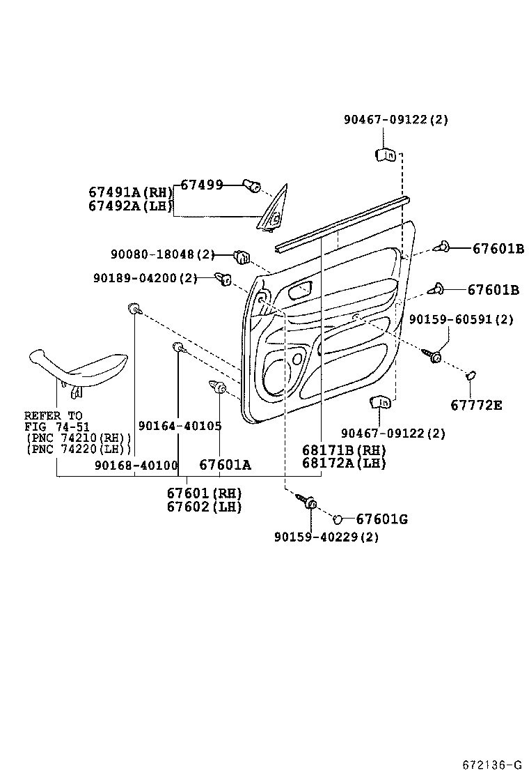 Exploded illustration 672136G
