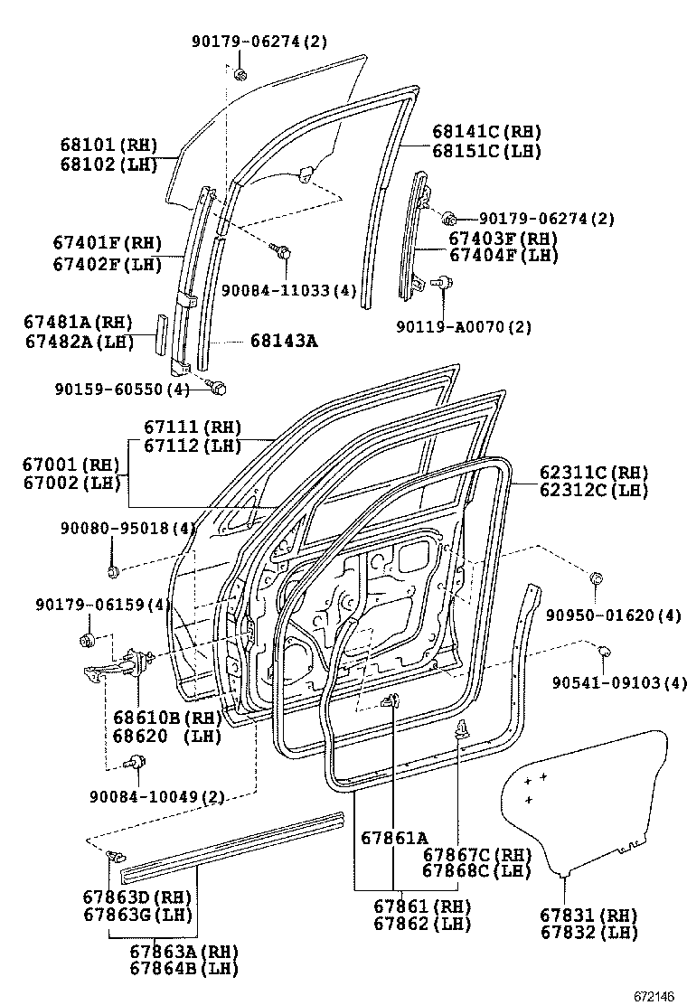 Exploded illustration 672146G