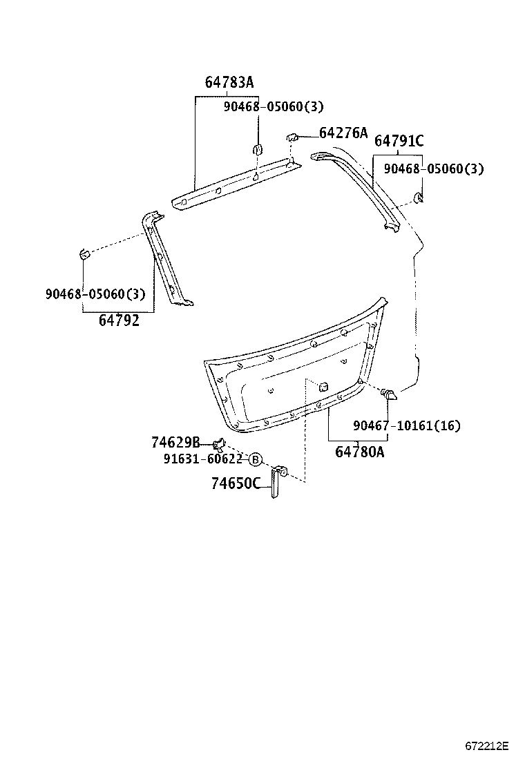 Exploded illustration 672212E