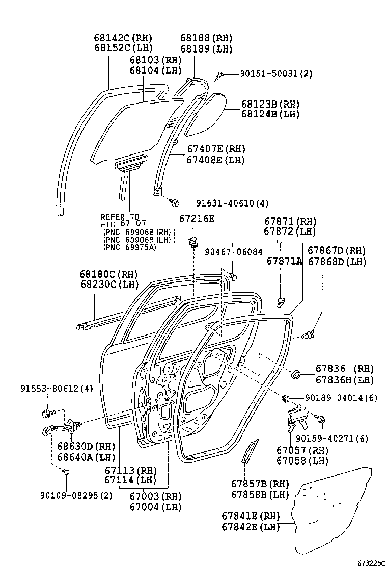 Exploded illustration 673225C