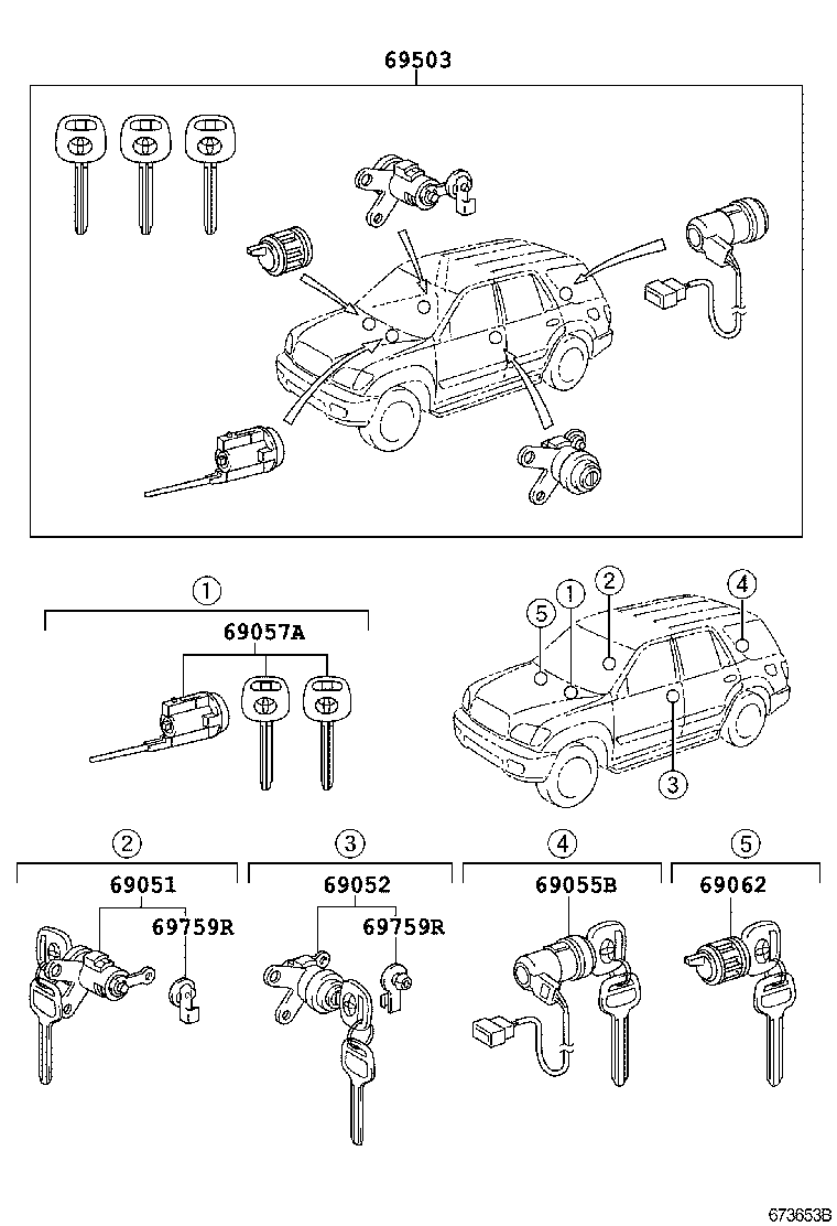 Exploded illustration 673653B