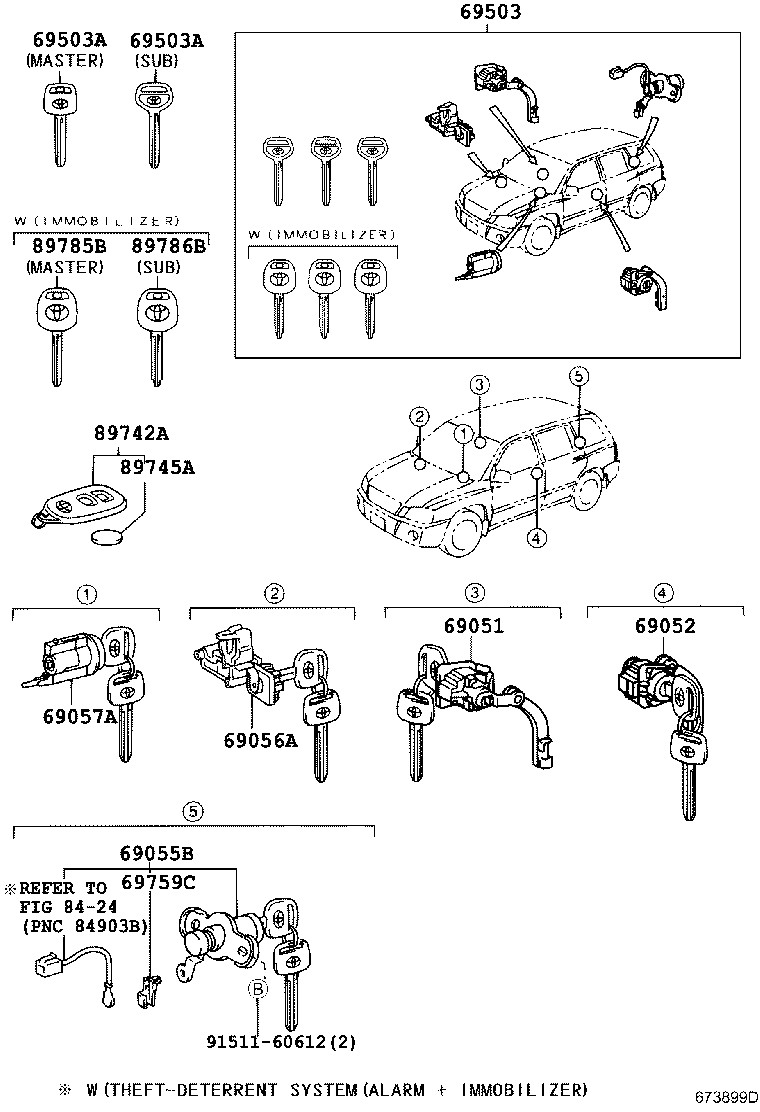 Exploded illustration 673899D