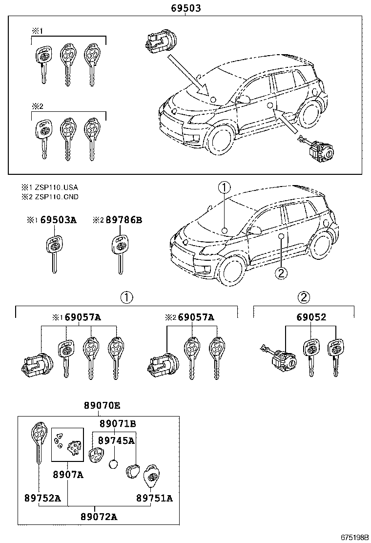 Exploded illustration 675198B