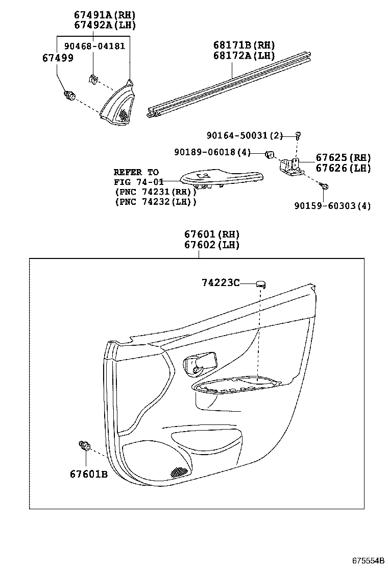 Exploded illustration 675554B