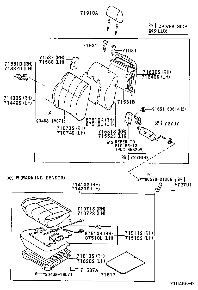 Exploded illustration 710456D