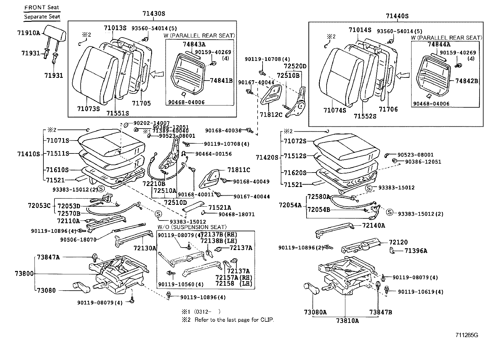 Exploded illustration 711265G