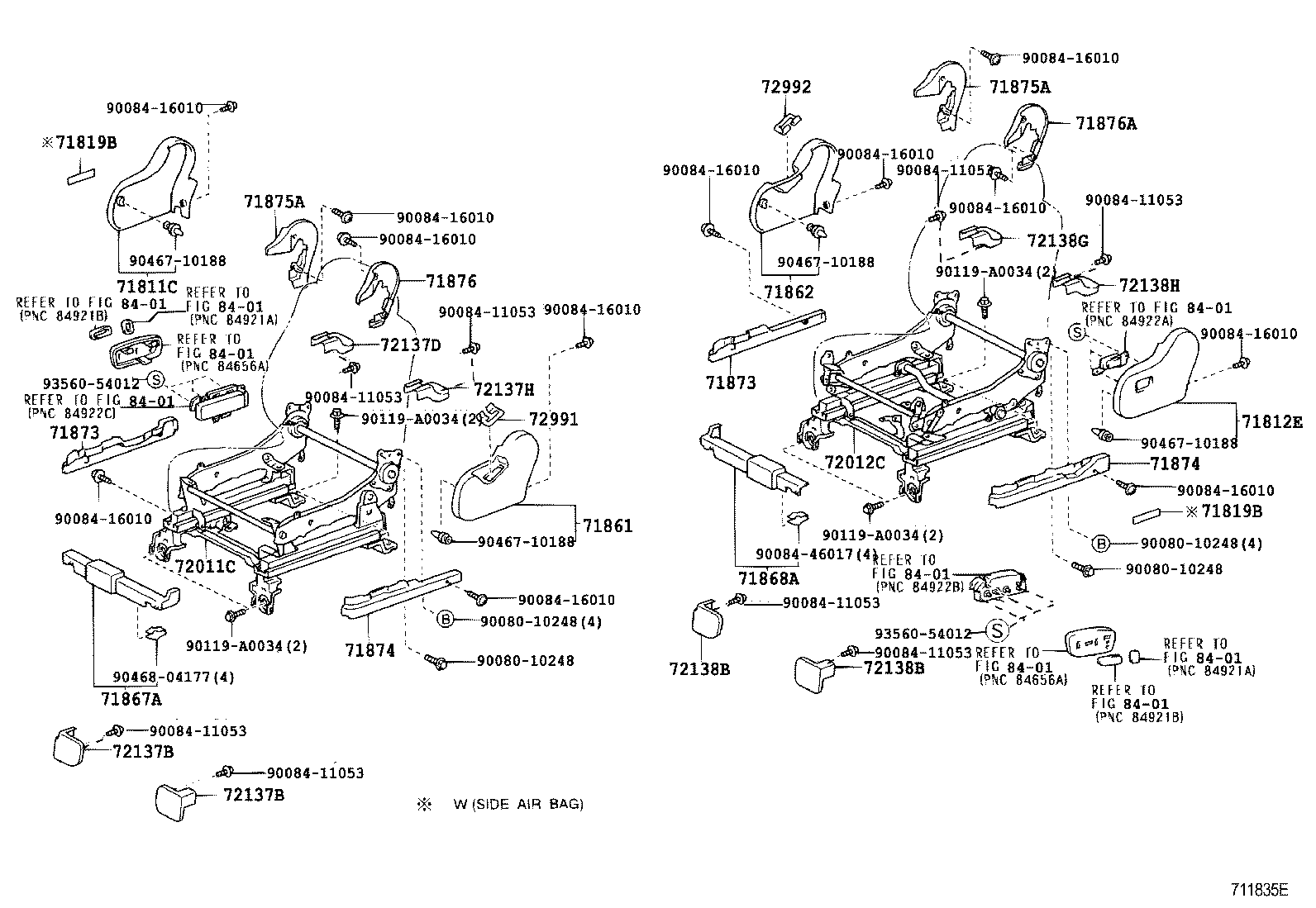 Exploded illustration 711835E