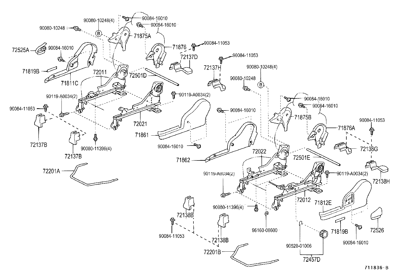 Exploded illustration 711836B