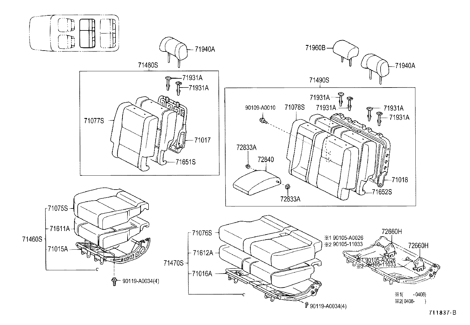 Exploded illustration 711837B
