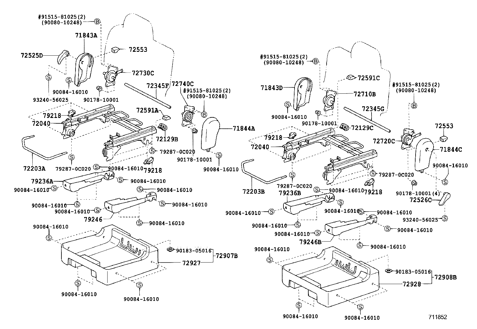 Exploded illustration 711852D