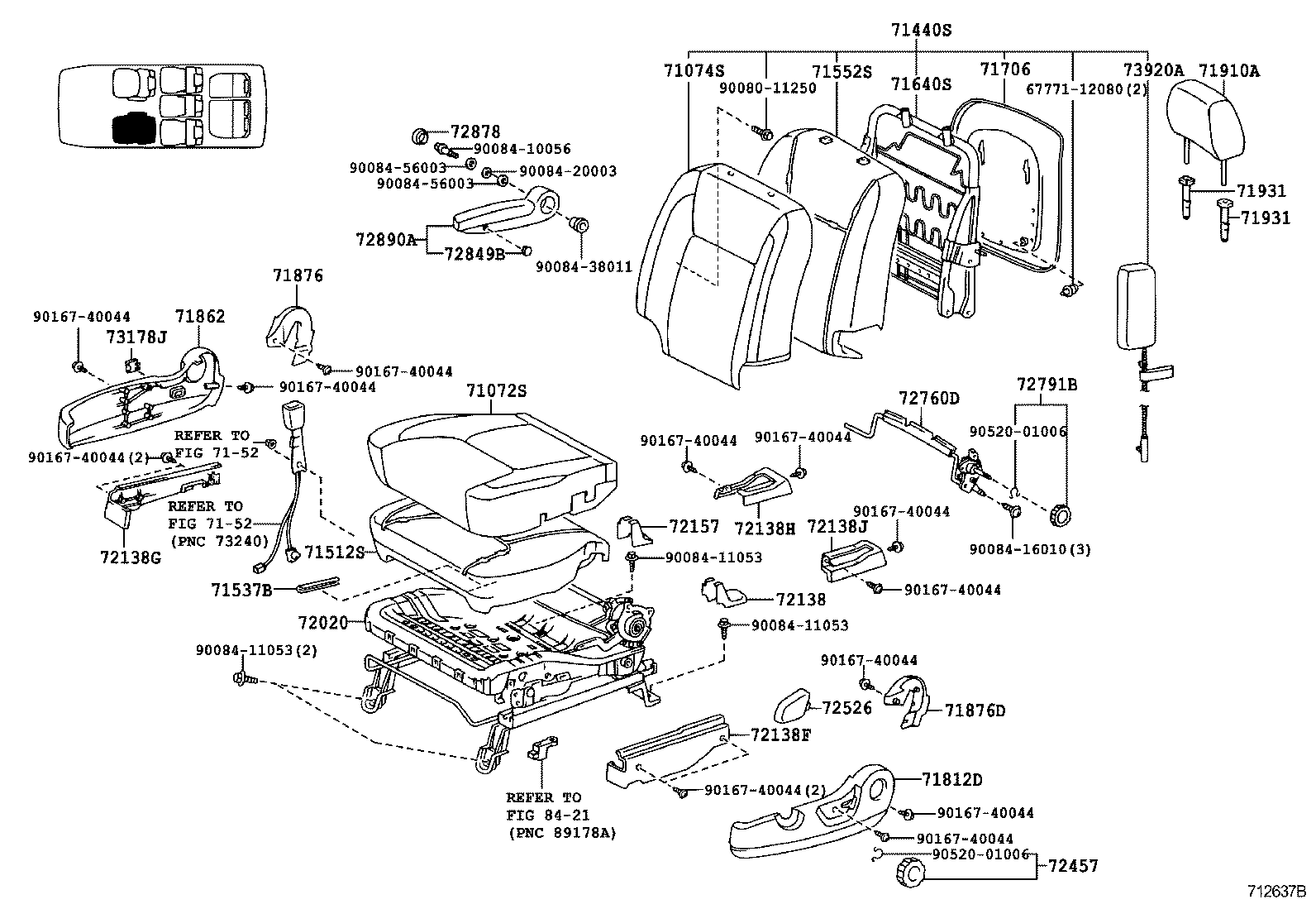 Exploded illustration 712637B