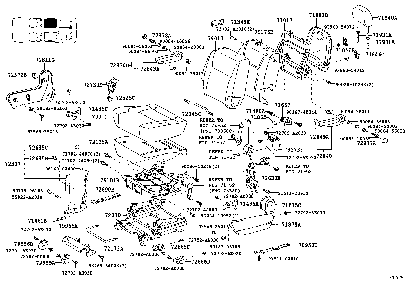 Exploded illustration 712644L