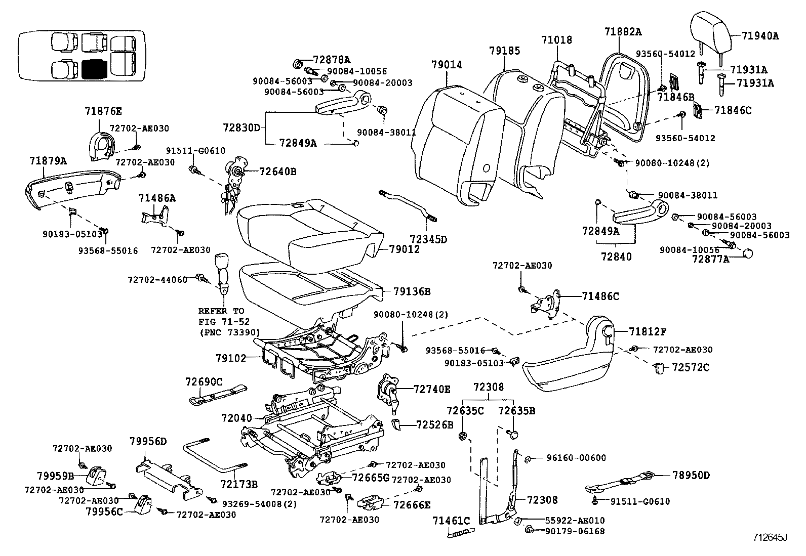 Exploded illustration 712645J