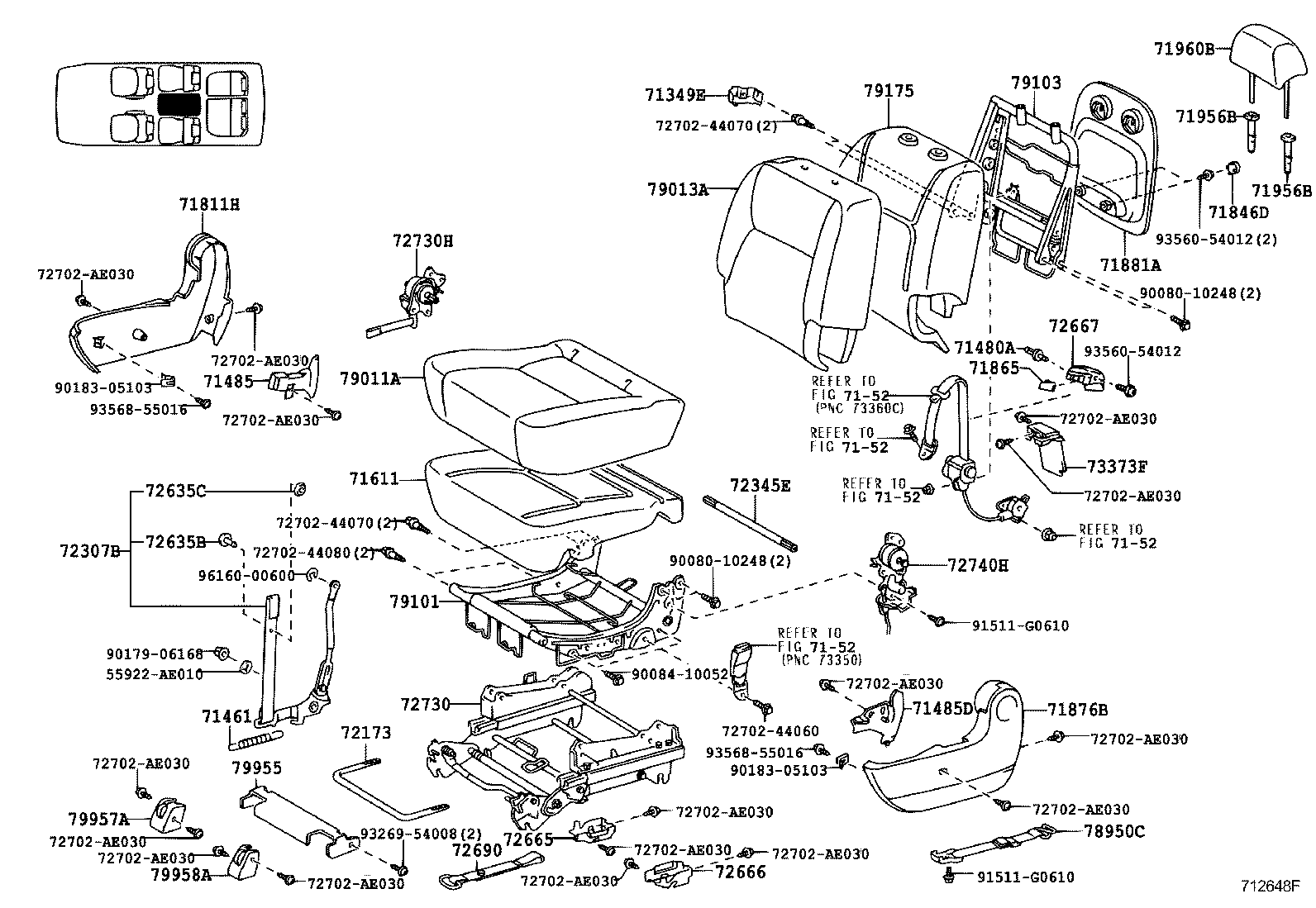 Exploded illustration 712648F