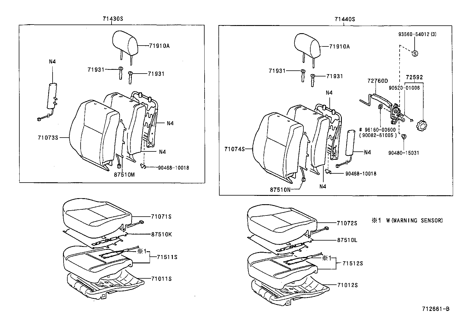 Exploded illustration 712661B