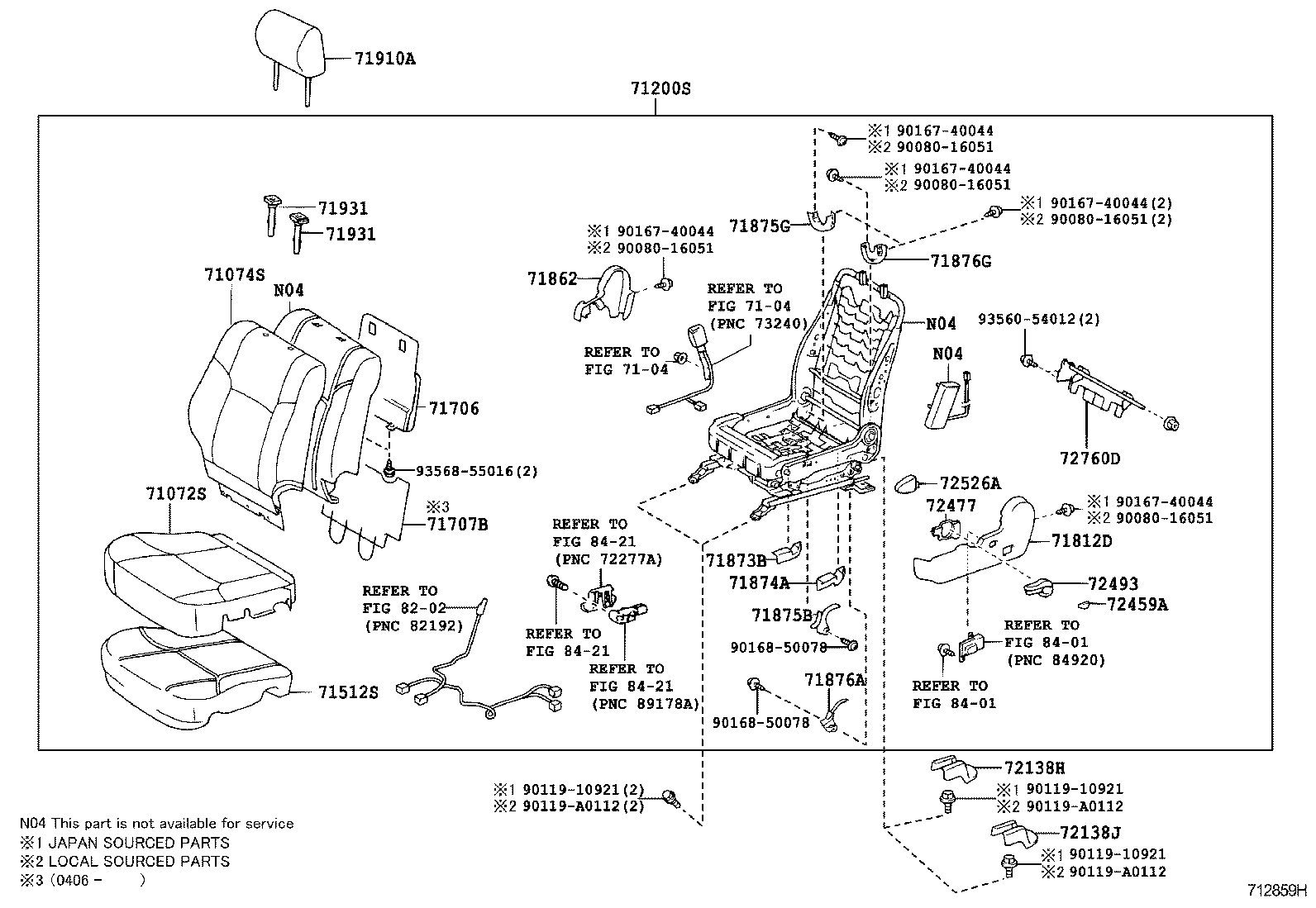 Exploded illustration 712859H