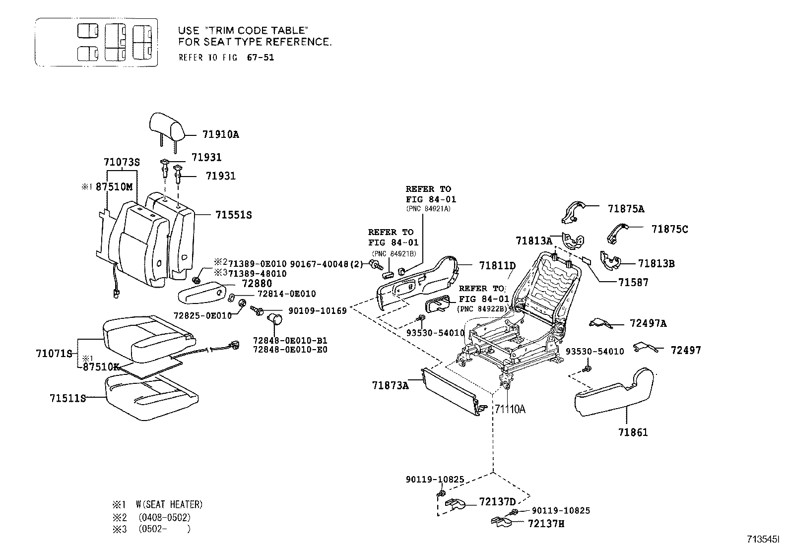 Exploded illustration 713545I