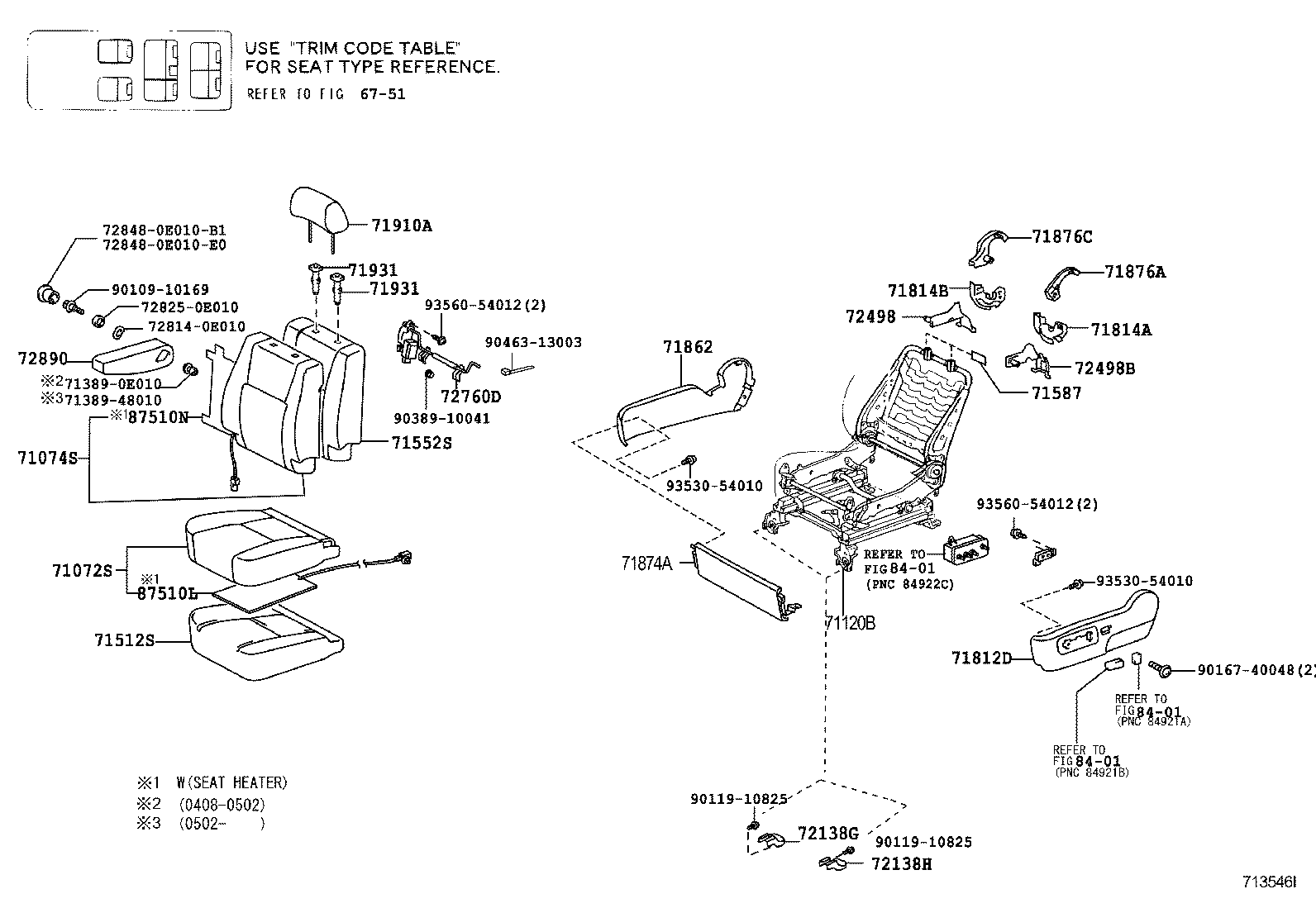 Exploded illustration 713546I
