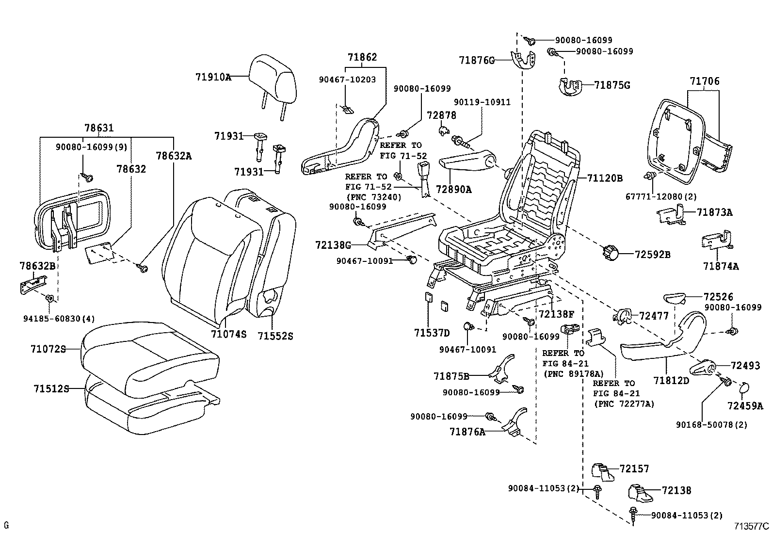 Exploded illustration 713577C