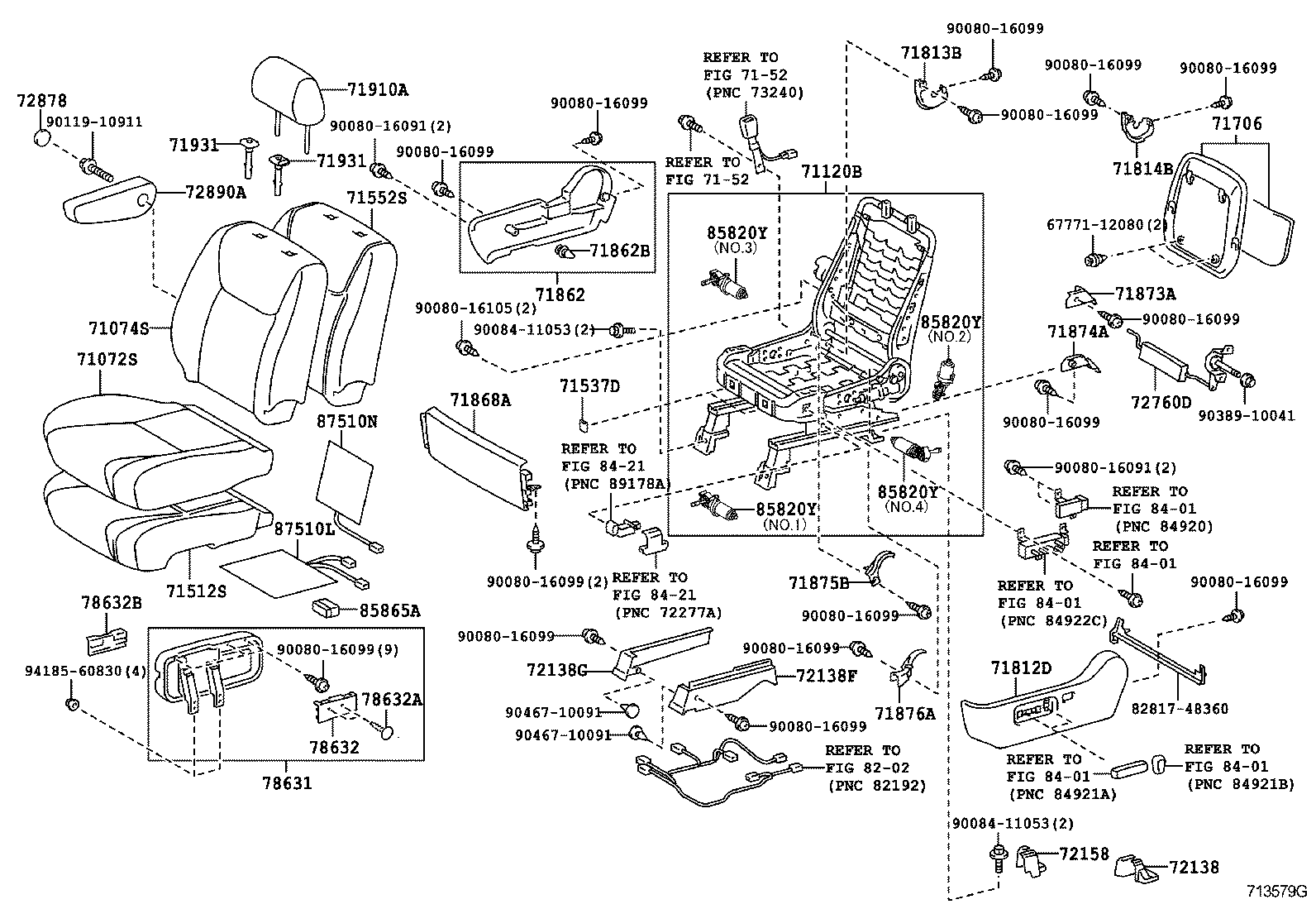 Exploded illustration 713579G