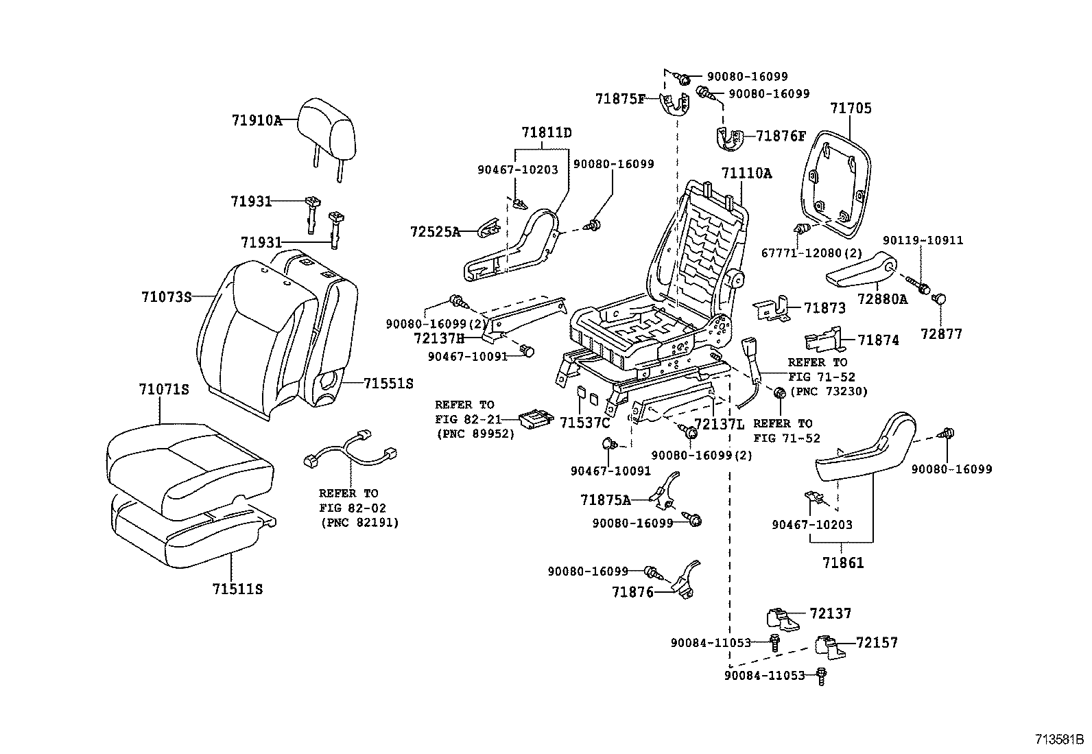 Exploded illustration 713581B