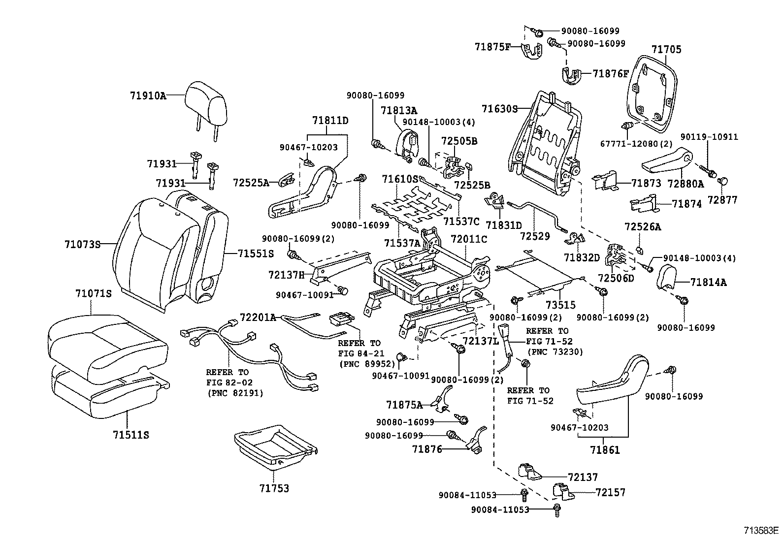 Exploded illustration 713583E