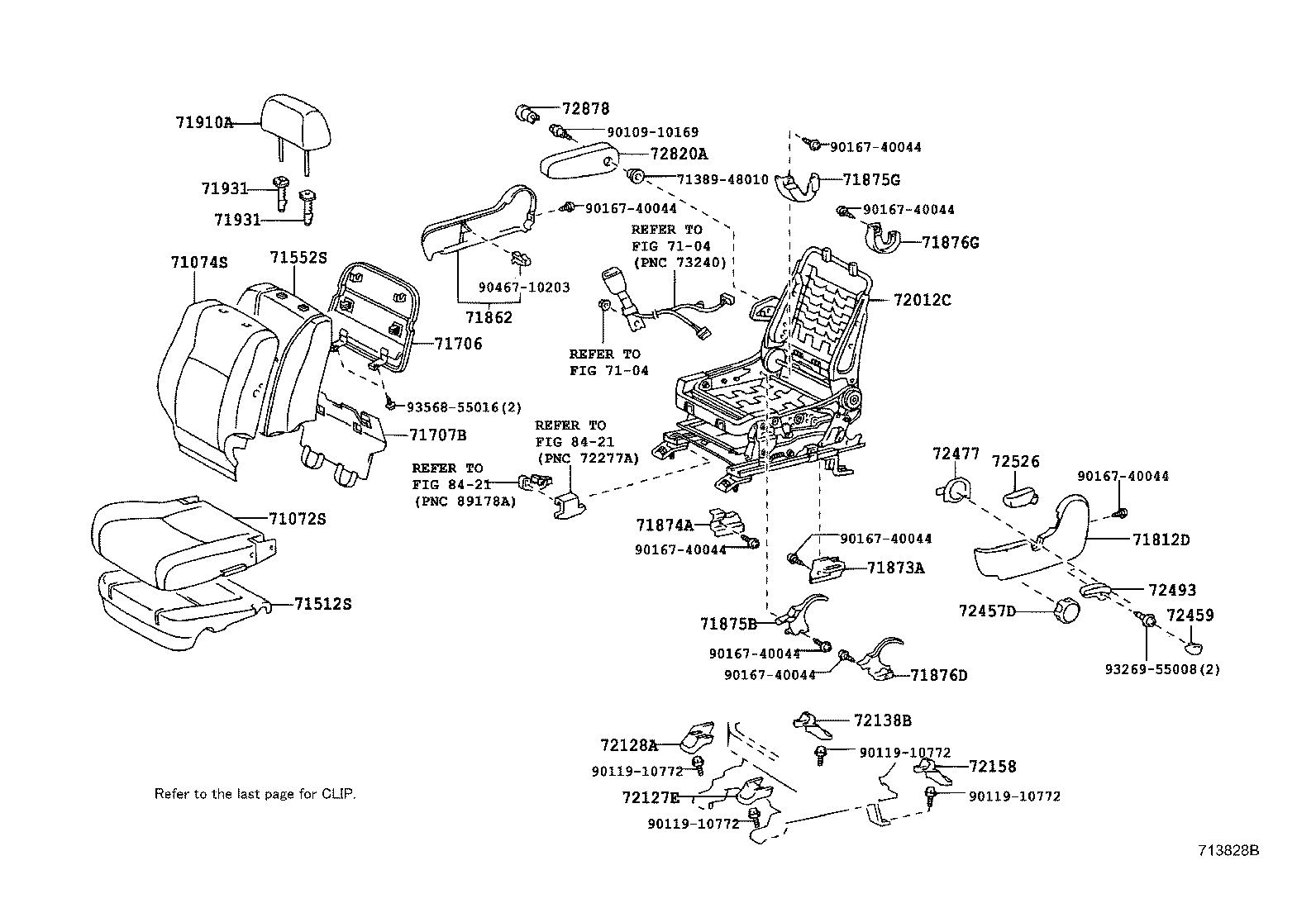 Exploded illustration 713828B